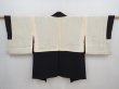 Photo7: 5822T05z530 Vintage Japanese Kimono Silk HAORI Chrysanthemum Black (7)