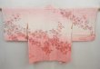 Photo1: 5822T07z530 Vintage Japanese Kimono Silk SHIBORI HAORI Flowers Pink (1)