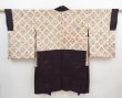 Photo6: 5822T08z500 Vintage Japanese Kimono Silk LONG HAORI Flowers Dark grape (6)