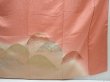 Photo7: 5822T11z990  Japanese Kimono Silk TSUKESAGE Camellia Dark coral (7)