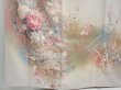 Photo6: 5822T12z1050  Japanese Kimono Silk TSUKESAGE Flowers Light gray (6)