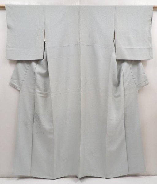 Photo1: 5822T13z910  Japanese Kimono Silk IROMUJI Flower Dull light blue (1)