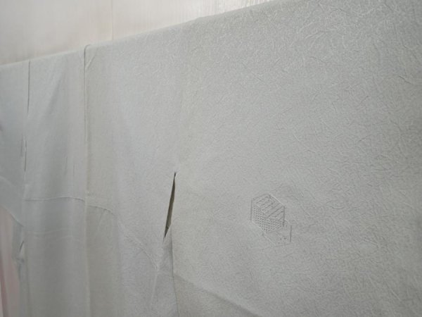 Photo2: 5822T13z910  Japanese Kimono Silk IROMUJI Flower Dull light blue (2)