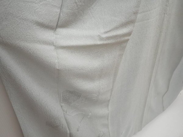 Photo3: 5822T13z910  Japanese Kimono Silk IROMUJI Flower Dull light blue (3)