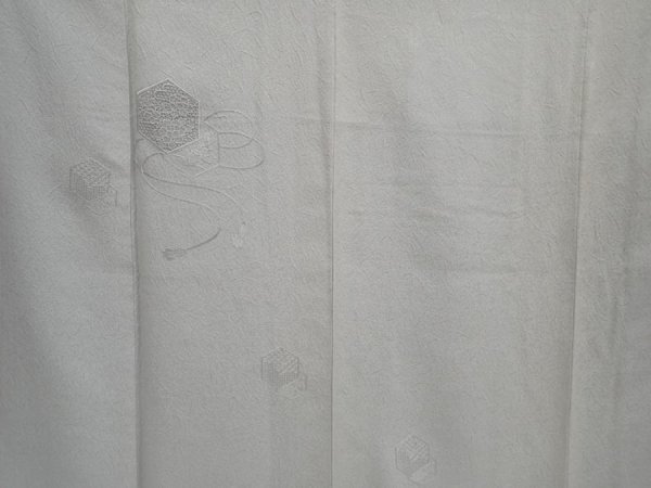 Photo8: 5822T13z910  Japanese Kimono Silk IROMUJI Flower Dull light blue (8)