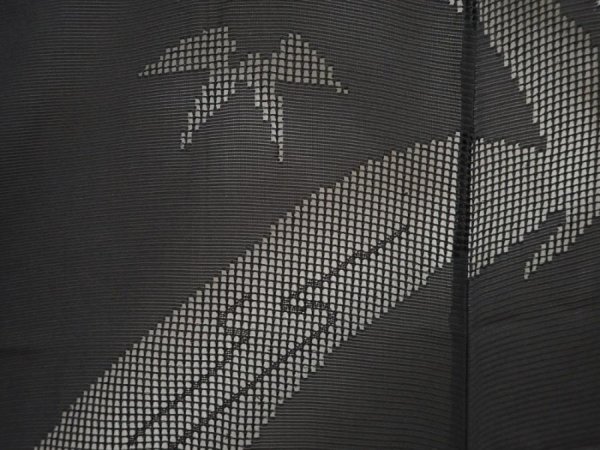 Photo5: 5906T01z320 Vintage Japanese Kimono Silk See through HAORI River Black (5)