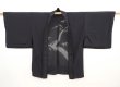 Photo6: 5906T01z320 Vintage Japanese Kimono Silk See through HAORI River Black (6)