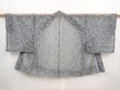 Photo1: 5906T02z260 Vintage Japanese Kimono Synthetic See through HAORI Flower Gray (1)
