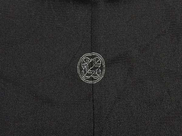 Photo5: 5906T04z290 Vintage Japanese Kimono Silk See through HAORI Flower Black (5)