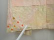 Photo8: 5906T05z450 Vintage Japanese Kimono Silk SHIBORI HAORI  Light yellow (8)