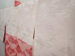 Photo7: 5906T06z580 Vintage Japanese Kimono Silk SHIBORI HAORI Maple Red-Pink (7)