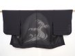 Photo1: 5906T07z250 Vintage Japanese Kimono Silk See through HAORI Wave Black (1)