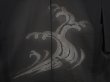 Photo3: 5906T07z250 Vintage Japanese Kimono Silk See through HAORI Wave Black (3)
