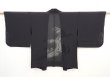 Photo4: 5906T07z250 Vintage Japanese Kimono Silk See through HAORI Wave Black (4)