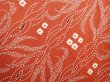 Photo4: 5906T08z590 Vintage Japanese Kimono Silk HAORI  Orange-Red (4)