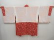 Photo6: 5906T08z590 Vintage Japanese Kimono Silk HAORI  Orange-Red (6)
