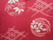 Photo3: 5906T10z450 Vintage Japanese Kimono Silk HAORI Flowers Wine red (3)