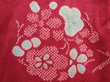 Photo4: 5906T10z450 Vintage Japanese Kimono Silk HAORI Flowers Wine red (4)