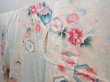 Photo2: 5906T11z910 Vintage Japanese Kimono Silk FURISODE Flowers Light blue (2)