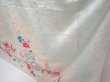 Photo4: 5906T11z910 Vintage Japanese Kimono Silk FURISODE Flowers Light blue (4)