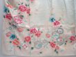Photo5: 5906T11z910 Vintage Japanese Kimono Silk FURISODE Flowers Light blue (5)