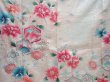 Photo8: 5906T11z910 Vintage Japanese Kimono Silk FURISODE Flowers Light blue (8)