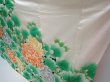 Photo4: 5906T12z960 Vintage Japanese Kimono Silk FURISODE Peony Green (4)