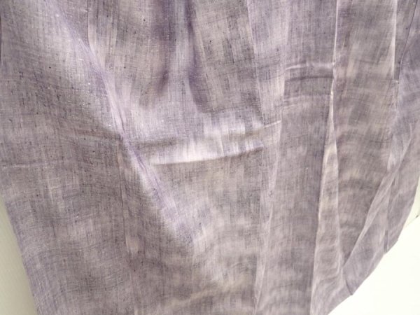Photo3: 5906T14z840 Vintage Japanese Kimono Silk TSUMUGI  Lavender (3)