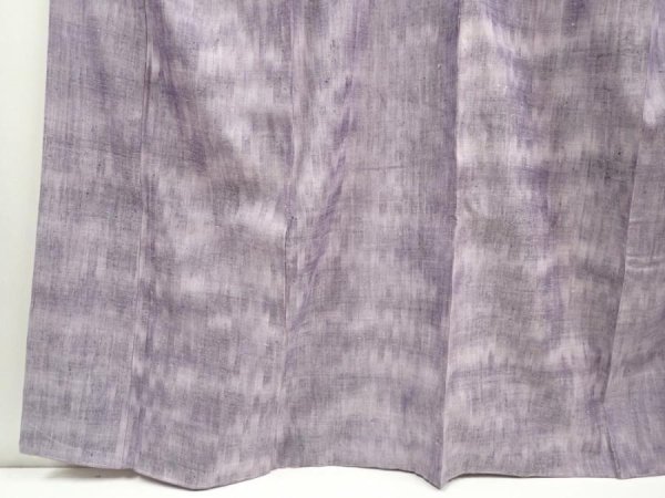 Photo4: 5906T14z840 Vintage Japanese Kimono Silk TSUMUGI  Lavender (4)