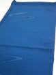 Photo3: 2M01z60  Japanese Kimono Silk  FABRIC Stream Dark blue 42.5x14.4 (3)