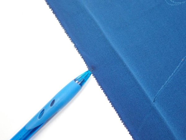 Photo10: 2M01z60  Japanese Kimono Silk  FABRIC Stream Dark blue 42.5x14.4 (10)