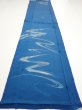 Photo5: 2M03z90  Japanese Kimono Silk  FABRIC Stream Dark blue 66.1x14.4 (5)