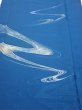 Photo1: 2M04z90  Japanese Kimono Silk  FABRIC Stream Dark blue 66.1x14.4 (1)