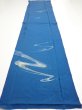 Photo4: 2M04z90  Japanese Kimono Silk  FABRIC Stream Dark blue 66.1x14.4 (4)