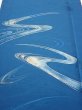 Photo1: 2M05z90  Japanese Kimono Silk  FABRIC Stream Dark blue 66.9x14.4 (1)