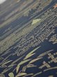 Photo5: 2M07z40  Japanese Kimono Silk  FABRIC Old Japanese house Dark navy 59.1x7.1 (5)