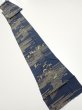 Photo5: 2M09z60  Japanese Kimono Silk  FABRIC Old Japanese house Dark navy 81.9x7.1 (5)
