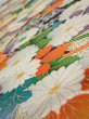Photo4: 2M02z80  Japanese Kimono Crepe Silk  FABRIC Flowers Black 46.5x14.4 (4)