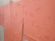 Photo2: 5907T01z600 Vintage Japanese Kimono Silk HAORI Flower Coral pink (2)
