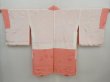 Photo6: 5907T01z600 Vintage Japanese Kimono Silk HAORI Flower Coral pink (6)
