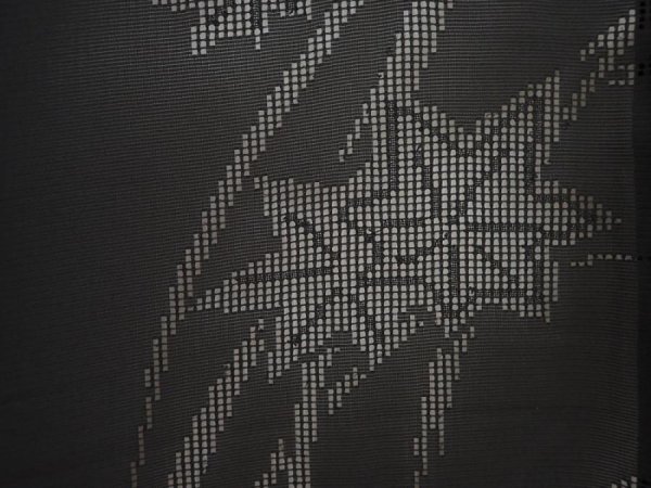 Photo5: 5907T02z260 Vintage Japanese Kimono Silk See through HAORI Maple Black (5)