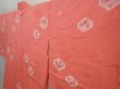 Photo2: 5907T03z580 Vintage Japanese Kimono Silk HAORI Flowers Coral pink (2)