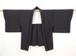 Photo4: 5907T04z430 Vintage Japanese Kimono Silk HAORI Sayagata Black (4)