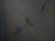 Photo5: 5907T06z290 Vintage Japanese Kimono Silk See through HAORI Flower Black (5)