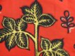 Photo4: 5907T07z420 Vintage Japanese Kimono Silk MEISEN HAORI Leaves Red (4)