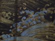 Photo4: 5907T08z620 Vintage Japanese Kimono Silk HAORI Wave Black (4)