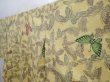 Photo2: 5907T09z790 Vintage Japanese Kimono Silk TSUMUGI Butterfly Straw yellow (2)