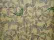 Photo5: 5907T09z790 Vintage Japanese Kimono Silk TSUMUGI Butterfly Straw yellow (5)