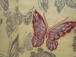 Photo6: 5907T09z790 Vintage Japanese Kimono Silk TSUMUGI Butterfly Straw yellow (6)