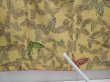 Photo8: 5907T09z790 Vintage Japanese Kimono Silk TSUMUGI Butterfly Straw yellow (8)